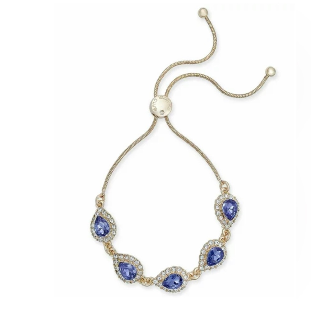 CHARTER CLUB Blue Crystal Pavé Slider Bracelet
